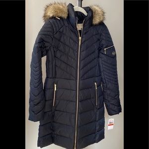 Michael Kors puffer jacket new with tags extra small navy